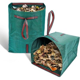 Gartenmüllsack, 200 Liter, für Laub und Gartenabfälle，2-Packungen，Gartensack mit Verstärkten Nähten, Schaufelform-Tragegriffen (für Laub, Äste, Gartenabfälle)