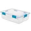 Sterilite 37 Qt Gasket Box, Stackable Storage Bin with Latching