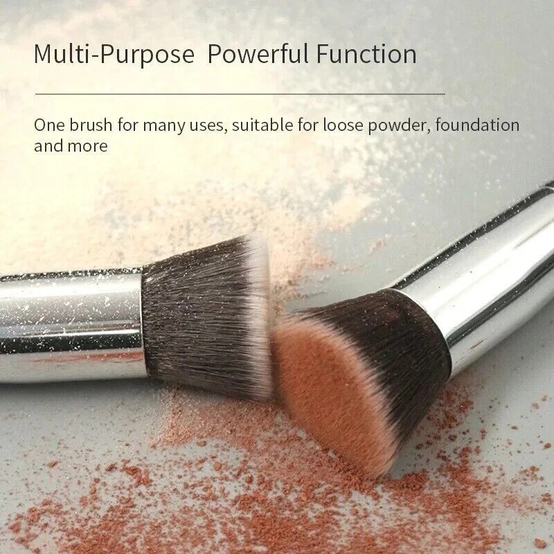Brocha de maquillaje base profesional 2 piezas tapa plana Kabuki