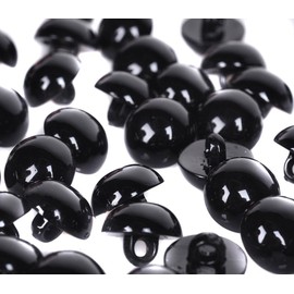 10MM Solid Black Plastic Safety Eyes for Bear, Puppet, Plush Animal and Craft (50 Pairs)