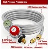 CALPOSE 12FT High Pressure Propane Regulator with Hose, 0-30PSI Adjustable