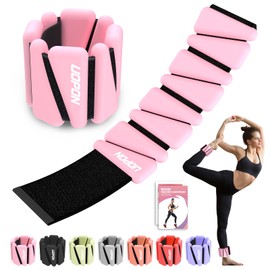 Wrist Ankle Weights for Women Set of 2, Adjustable Silicone Weighted Bangles, Wearable Ultra-durable Strips Weight Bracelet 4 lbs for Yoga, Pilates, Barre, Walking, Arm & Leg Workout