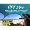 BESTSET 10×10ft UPF50+ Beach Tent Sun Shelter, Windproof Stable Outdoor