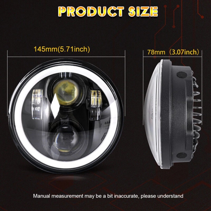 Bricologht For Volvo VHD 2001-2019 4x 5-3/4" 5.75 Inch LED