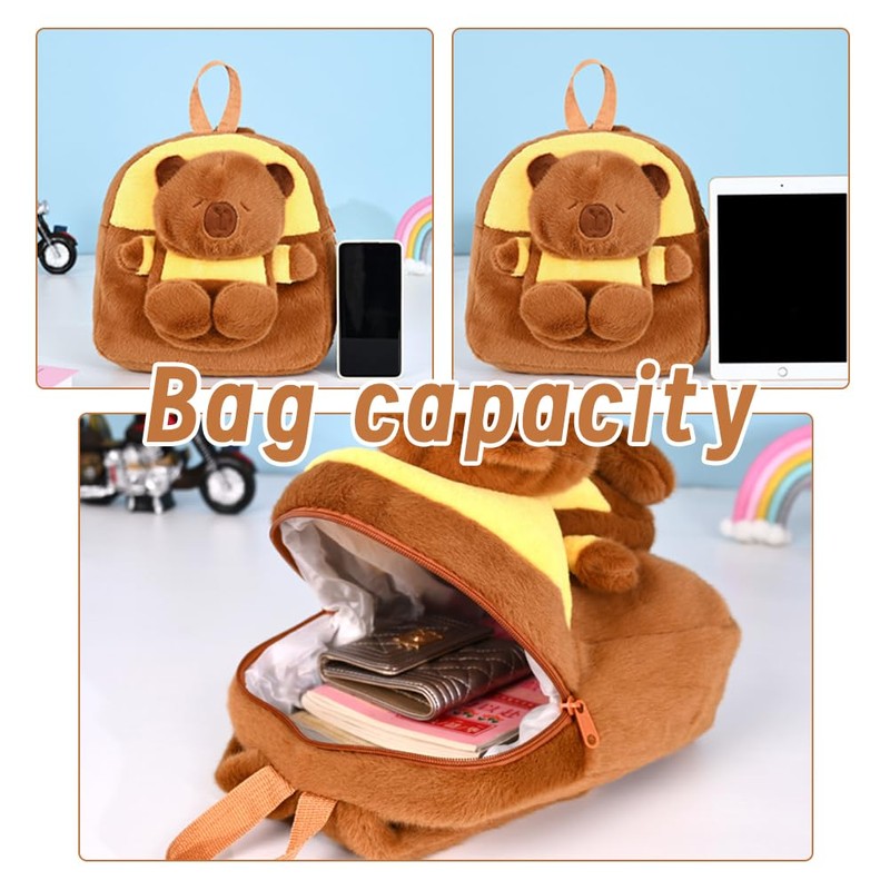 PyrrlicToy Bear Plush Backpack, Bear Children's Backpack, Bear Cuddly Toy