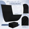 4 Panel Black Ceiling Drapes - Premium Polyester Wedding Arch