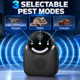 Ultrasonic Pest Repeller for Home – Variable Frequency 3-Mode Electronic Repellent for Indoor Pest Control