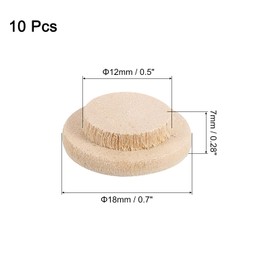 uxcell Wood Hole Plugs, 10 Pcs 18x12mm Wood Button Top Plugs Round Head Hardwood Furniture Plugs Screw Hole Plugs for Furniture Tables Chairs Cabinetry Crafts Projects