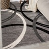 Rugshop Modern Wavy Circles Design Area Rug 4' x 6'