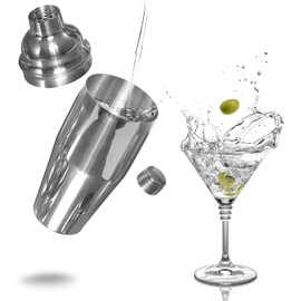 750 ml Cocktail Shakers Stainless Steel Cocktail Maker Drink Shaker Martini Drink Shaker Bar Shaker Bartender Shaker Bar Set Accessories for Mixed Drinks for Home, Birthday, Christmas