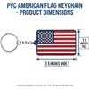 Great 1 Products PVC American Flag Keychain