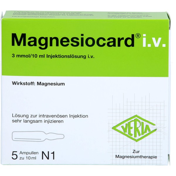 Nicht vorhanden Magnesiocard i.v., Injektionslösung, 5X10 ml ILO