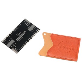 RuiJOTWAT Guitar String Action Ruler Guitar Repair Tool with Leather Case for Guitar, Ukulele, Bass, Banjo, Mandolin