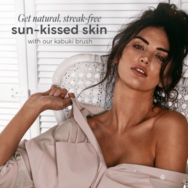 Lucy Bee Blending Brush for Self Tan and Makeup, Sunless Tanner Kabuki Brush, Streak Free Self Tanning Applicator For Face & Body, Natural Looking Tan