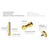 PIERCINGLINE Titanium Triple Mini Labret Stud Internal Thread Flat Disc