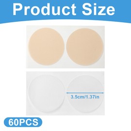 CPJJ 60 Pairs Nipple Covers for Marathon Runners of Men, Nipple Pads, Waterproof, Anti-Friction, Invisible Nipple Cover, Breathable, Hypoallergenic, Disposable, Nude Colour Nipple Cover, multicoloured