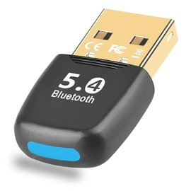Bluetooth 5.4 Adapter, USB Bluetooth Dongle Receiver for PC, Plug and Play for Windows 8.1/10/11, Connect up to 7 Devices, Supports Wireless Keyboard, Mouse, Headphones, Speaker, Game Console, etc