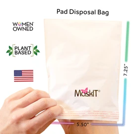 MaskIT Disposal Bags for Pads & Sanitary Napkins, Feminine Hygiene Disposal Bags