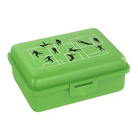 Fizzii Football Lunch Box, Plastic, green, 18 x 13 x 7 cm