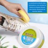 2 Piezas Crema Limpiadora De Zapatos Blanca con borrador de