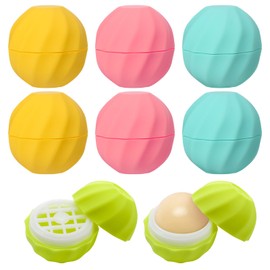 RONRONS 0.25 oz/7g Sphere Lip Balm Containers, 8 Refillable Screw Cap Empty Lip Balm Tubes, DIY Reusable Lipstick Tubes Lip Gloss Containers Ball BPA Free Colorful Mini Makeup Lipgloss Tubes(4 Colors)