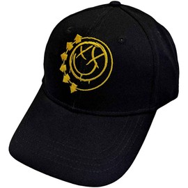 Blink-182 Gorra de béisbol amarilla Six Arrow Smile Band Logo Oficial Negro, Negro -