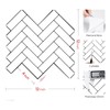Livelynine 16pcs White Herringbone Backsplash Tile Peel and Stick Subway