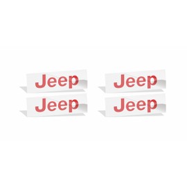 Reflective Concepts Jeep Center Cap Lettering Overlay Decal Stickers - Fits: 2012-2021 Jeep Wrangler - (Color: Reflective Red)