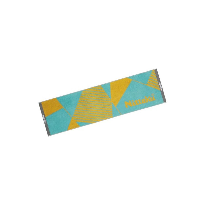 Nittaku NL-9290 Table Tennis Towel, Polygon Sports Towel, Turquoise