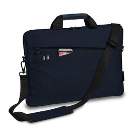 Pedea - Laptop Bag *Fashion* Notebook Bag up to 13.3 Inches - Laptop Shoulder Bag with Shoulder Strap - Laptop Sleeve Blue/Black - Notebook Bag for Men and Women