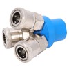 3Pcs 3Way Air Quick Coupling CType Round Tee Pneumatic Connector