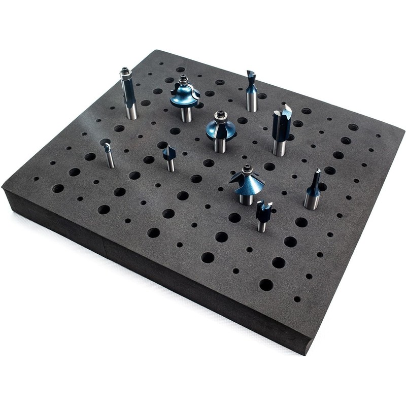 POWERTEC Router Bit Tray Organizer - Holds 110 Bits Each