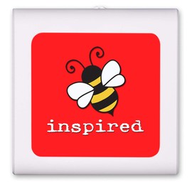 Plug in Dimmable LED Night Light with Dusk to Dawn Auto Sensor, Adjustable Brightness, Warm Light, Auto On-Off Nightlight for Bathroom, Hallway, Nursery, Bedrooms - Bee Inspired