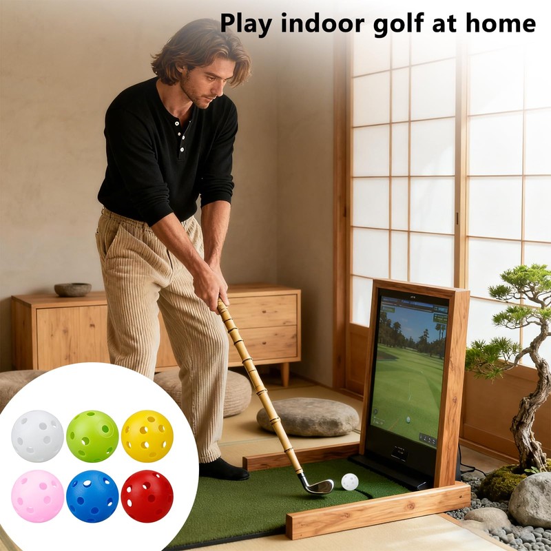 Practice Golf Balls 12-Pack, 4.2cm Durable Plastic Golf Training Balls