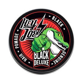 HEY JOE! Genuine Hair Pomade Men's Black Deluxe 100 ml | Hair Pomade Men Black for White Hair or as a Colour Enhancer for Black Hair - Professional Hair Styling Products