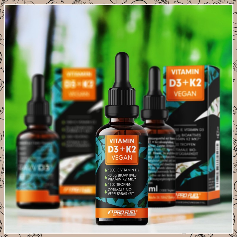 Vitamin D3 + K2 3400 Tropfen vegan - 1000 IE