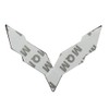 Pair Set Corvette C7 Emblem 3D Metal Badge Cross Flag