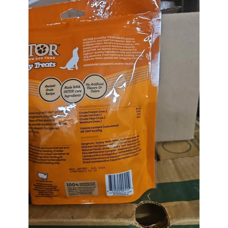Dog Treats Crunchy Treats With Turkey Meal 8/24 Date