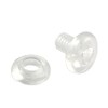 Plastic pressure eyelets, pressure rivets with hole, hole reinforcer, filling