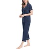Joyaria Bamboo Pj Set for Women Capri Button Down/UP Pajamas