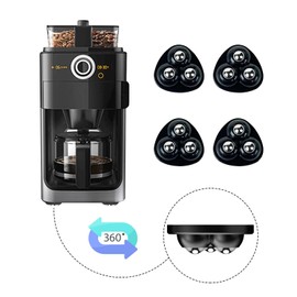 Coffee Slider for Countertop, Furniture Sliders, Furniture Movers Sliders, Self Adhesive Caster Wheels, Appliance Rollers, Rollers for Appliances Countertop (Black-4pcs)