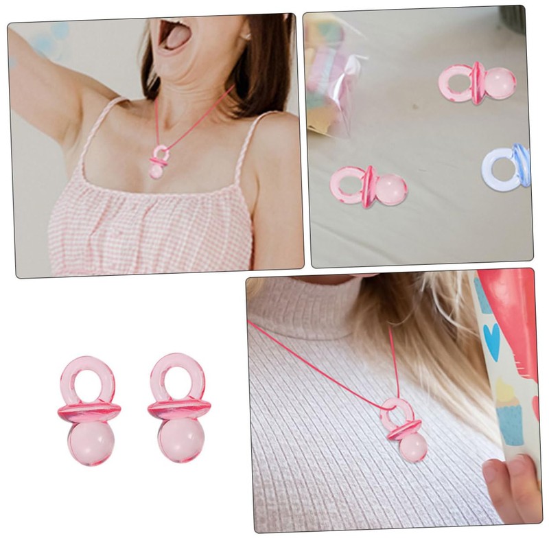 Kisangel 150pcs Mini Pacifiers for Shower Games Acrylic Shower Decorations