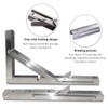 Storystore Folding Shelf Brackets - Heavy Duty Stainless Steel Collapsible