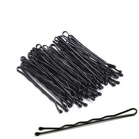 DOUBUYONGYI Hair Pins, Hair Bundles, Bangs, Hair Arrangement, Hair Clip, Black, Easy to Handle, 50 Pieces, Wave Type