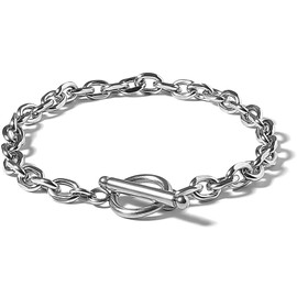 The Classic Tokyo 316L Surgical Stainless Steel Mantel Chain Bracelet, Silver, One size, Silver Stainless Steel Metal