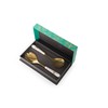 Sara Miller Chelsea Collection Gold Salad Servers Boxed for Portmeirion