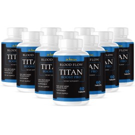 Pelican Vitamins Blood Flow Titan Boost Pro- Men's Health & Performance- 10 Bottles- 600 Tablets