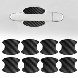 QZTYTY 8PCS Car Door Handle Cup Scratch Protector, Car Door Handle Sticker, Scratch Auto Door Protective Film, Car Accessories Car Door Handle Protective Films Universal for Cars (Black, 8PCS)