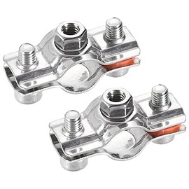 uxcell Wall Ceiling Mount Pipe Supports, 304 Stainless Steel Adjustable Pipe Bracket Clamp for 15-19mm Pipe 2pcs