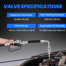 GRYVOZE Air Operated Oil Control Valve Dispensing Nozzle, Oil Gun Dispenser 1/2-Inch NPT Inlet, Heavy Duty Pneumatic Control Valve for Motor, Gear, Lubricants, Synthetic Hydraulic Fluid and Antifreeze